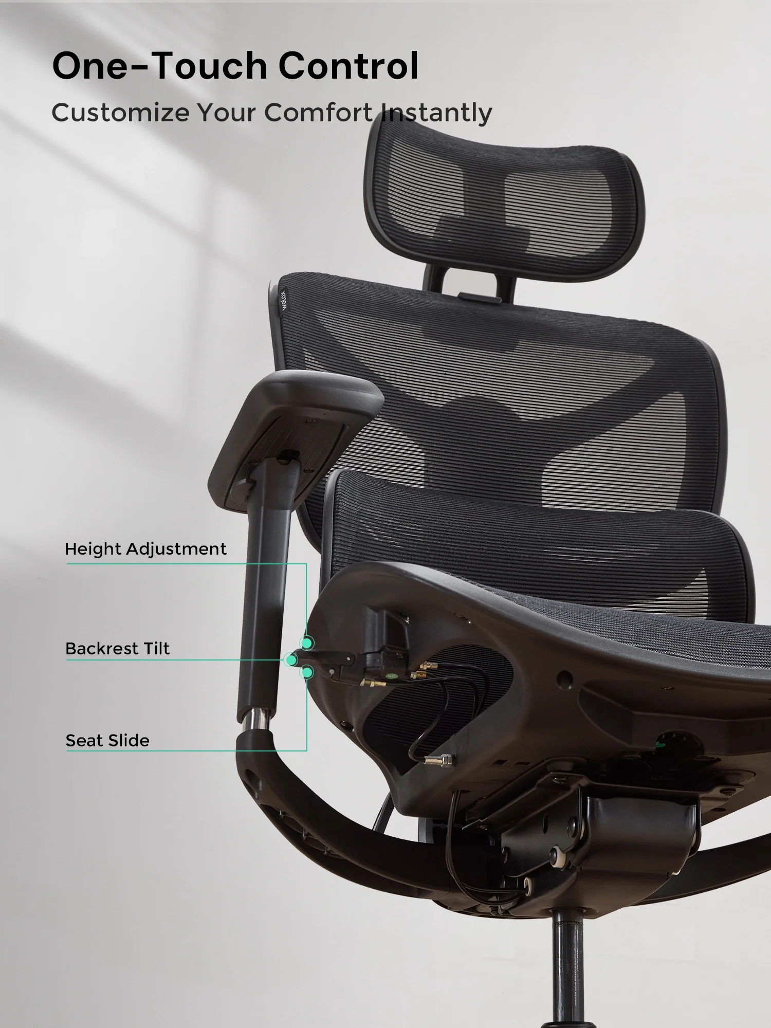 S9 Standard Ergonomic Office Chair with One-Touch Adjustment - Image 36