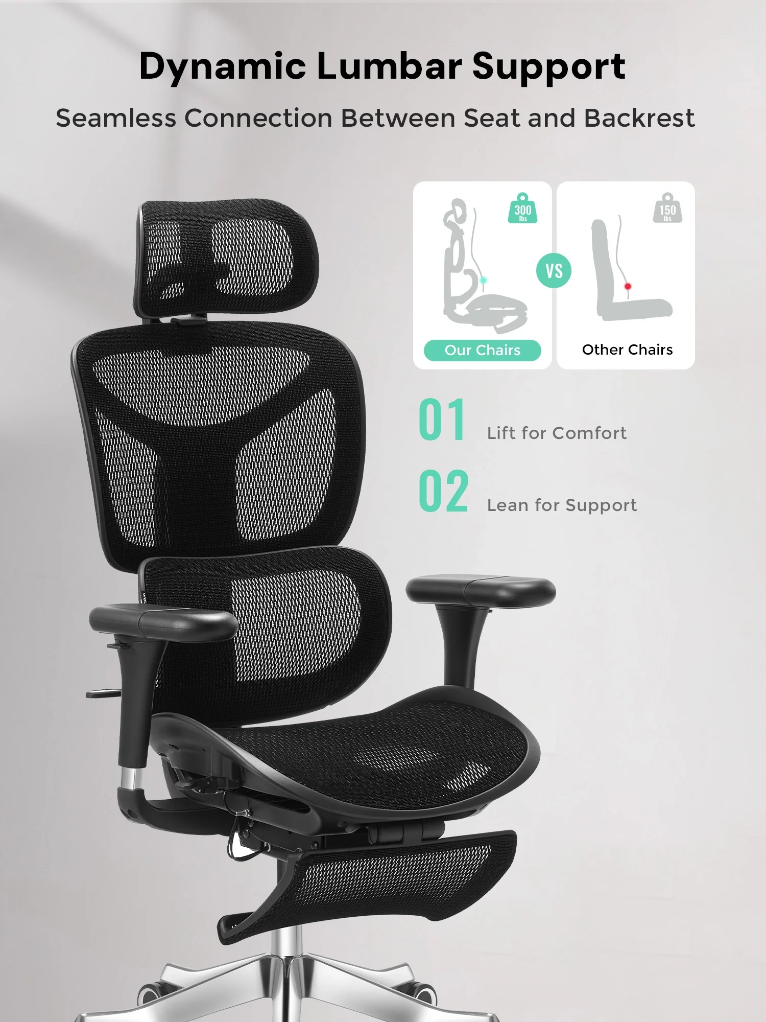 S9 Standard Ergonomic Office Chair with One-Touch Adjustment - Image 79