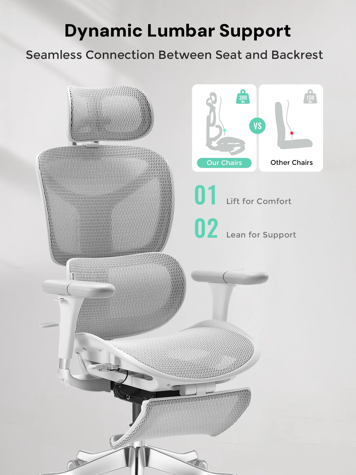 S9 Standard Ergonomic Office Chair with One-Touch Adjustment - Image 91