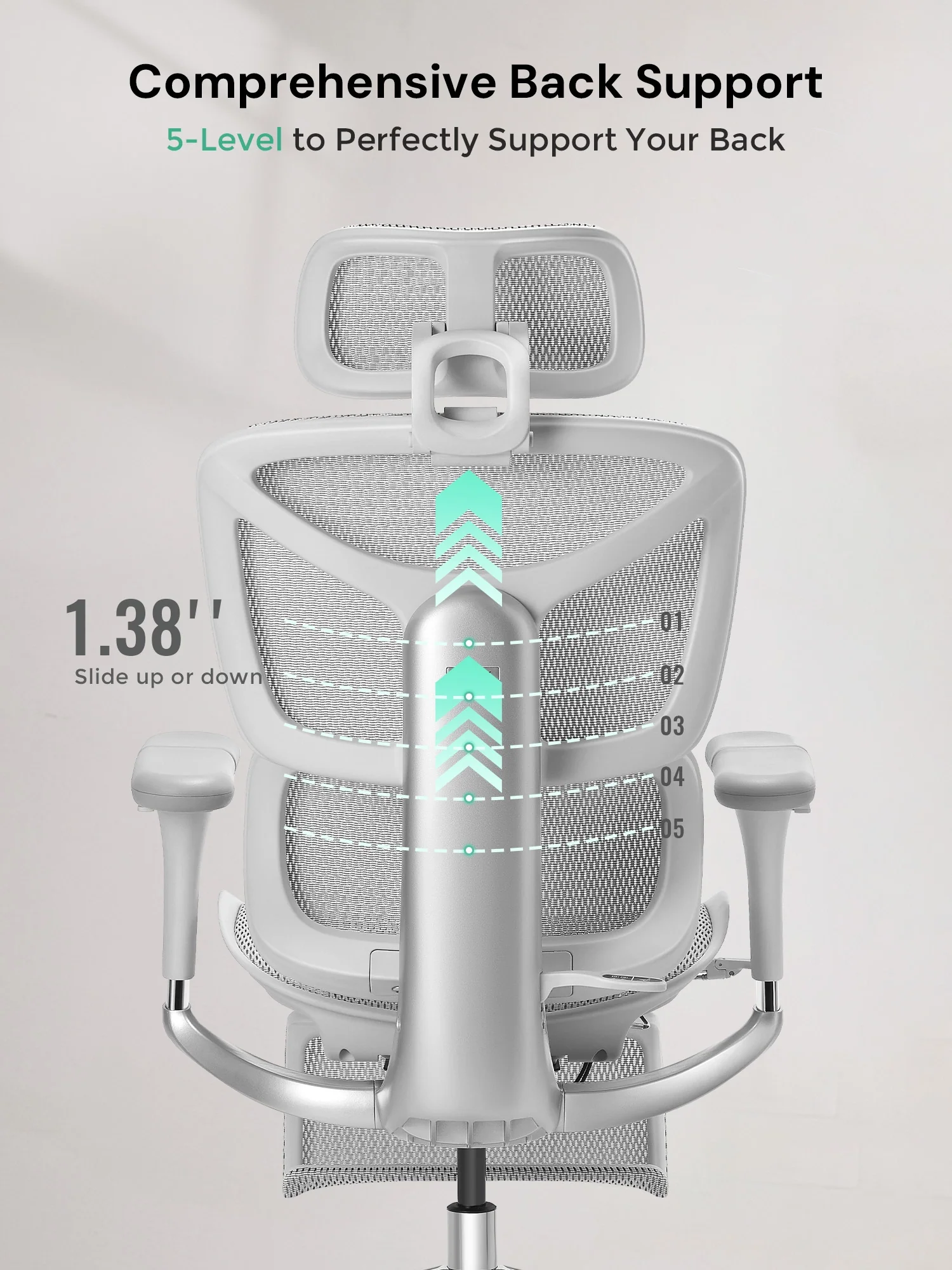 S9 Standard Ergonomic Office Chair with One-Touch Adjustment - Image 93