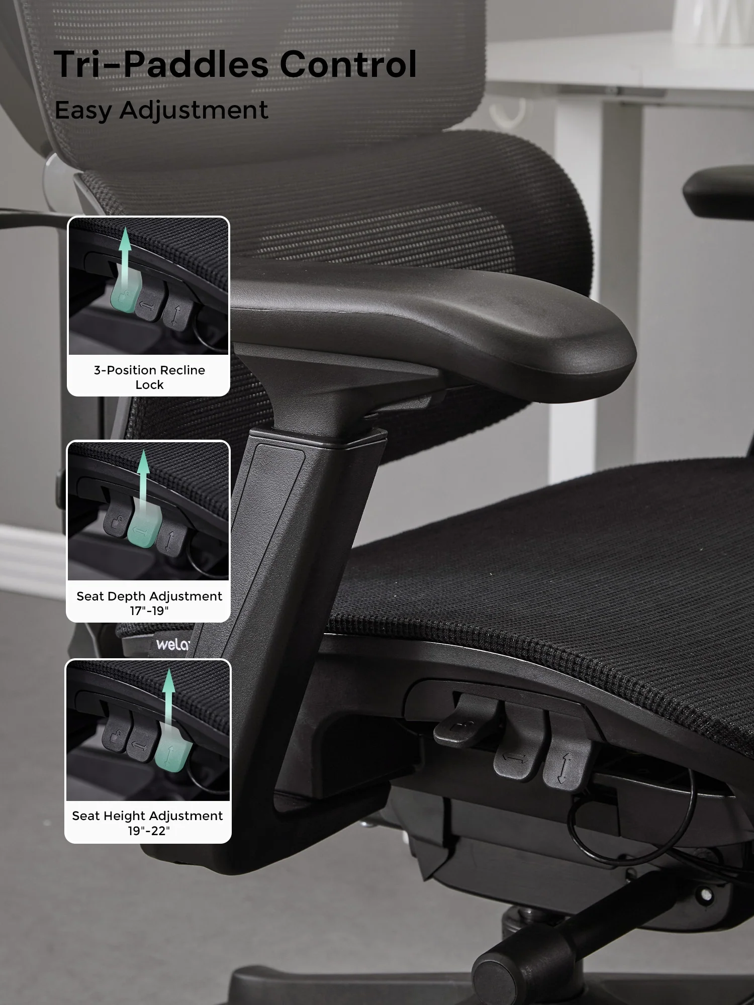 S7 Ergonomic Office Chair with Three-Button Adjustment - Image 25