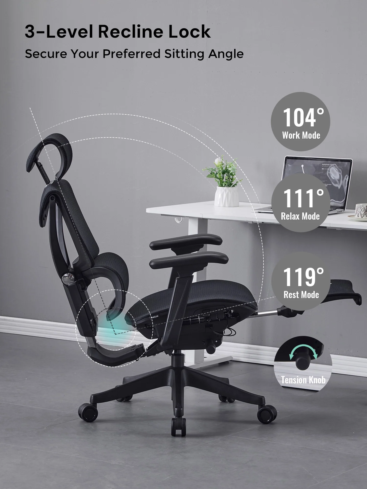 S7 Ergonomic Office Chair with Three-Button Adjustment - Image 28