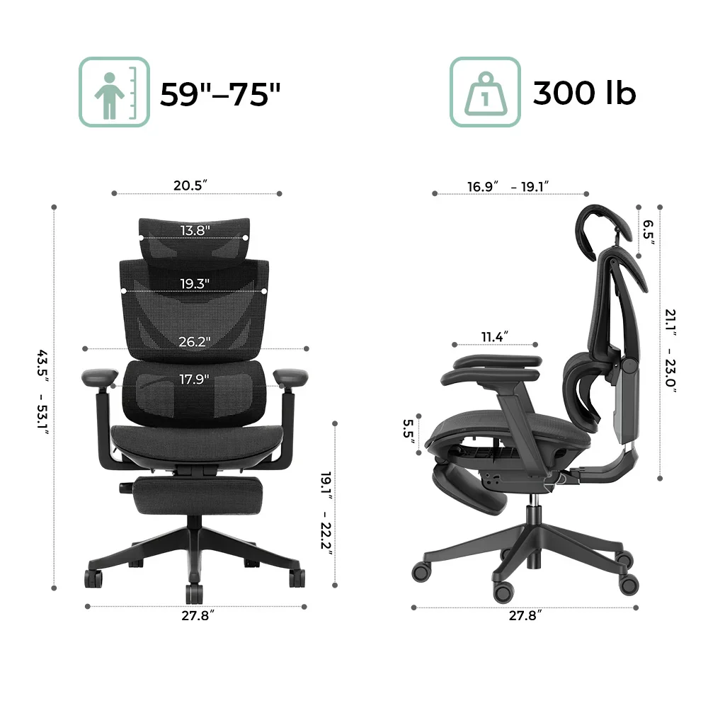 S7 Ergonomic Office Chair with Three-Button Adjustment - Image 82