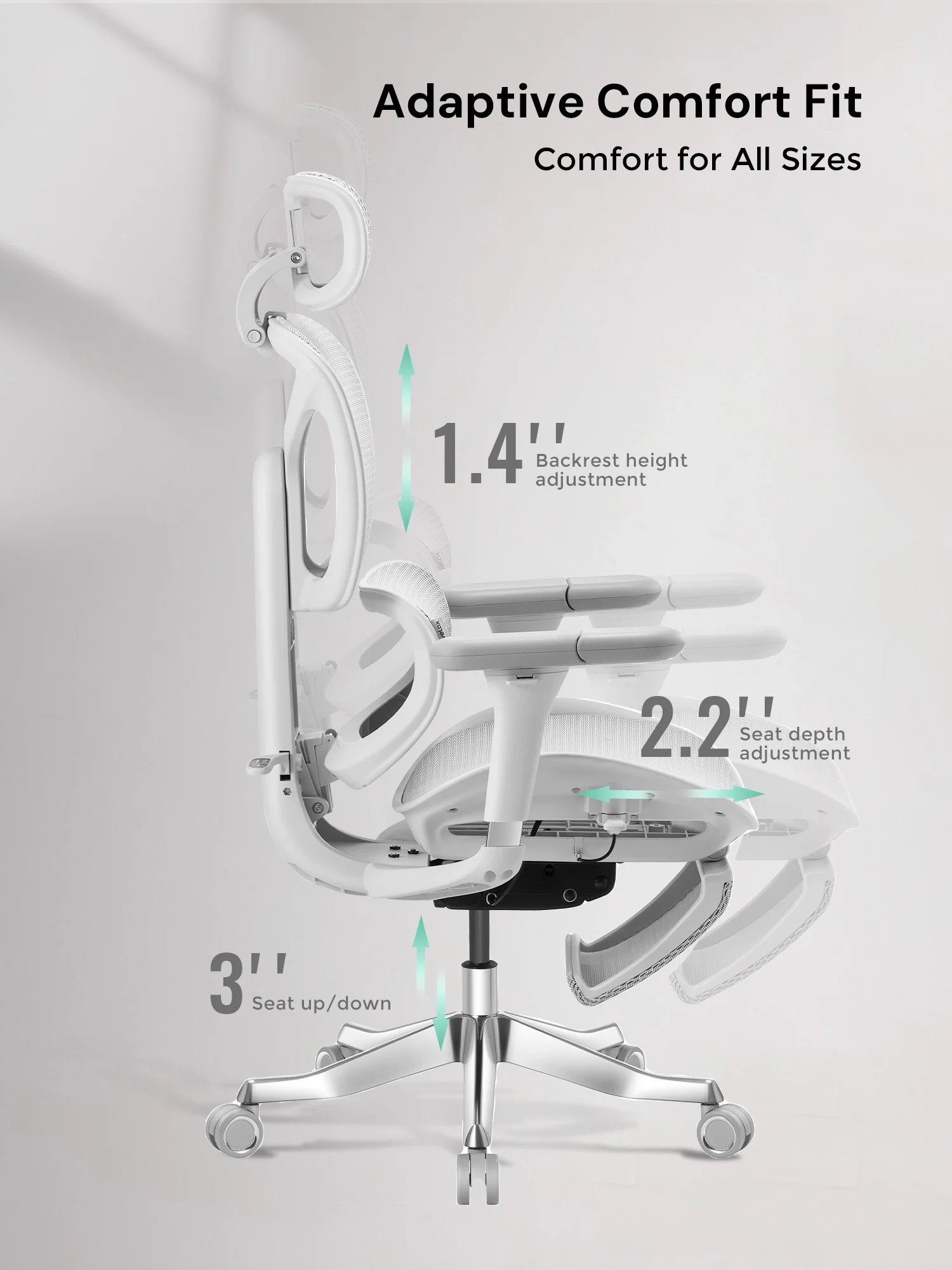 S9 Pro Ergonomic Office Chair with One-Touch Adjustment - Image 26