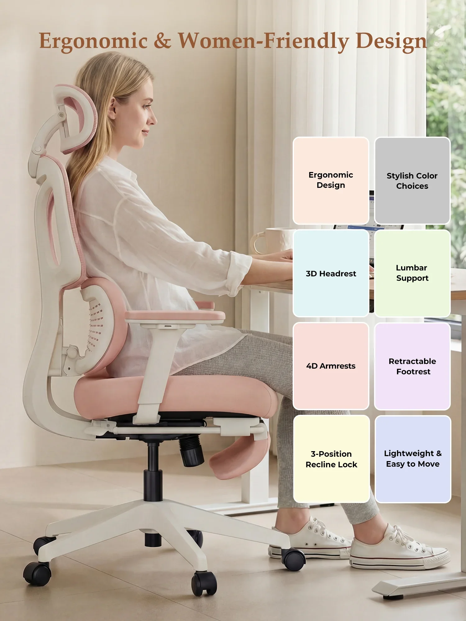 S3 Pro Office Chair with Colorful Lifestyle Design - Image 58