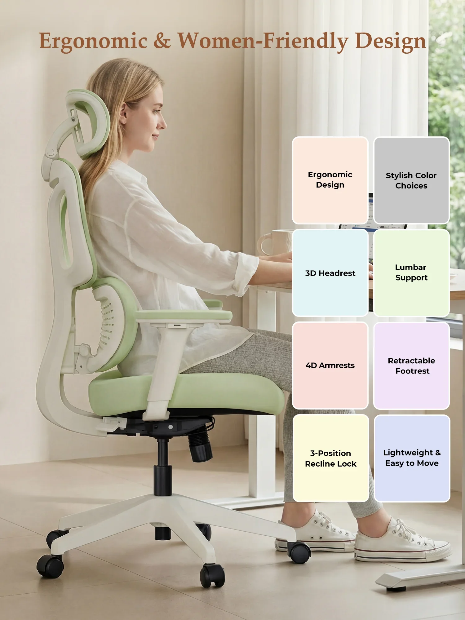 S3 Pro Office Chair with Colorful Lifestyle Design - Image 73