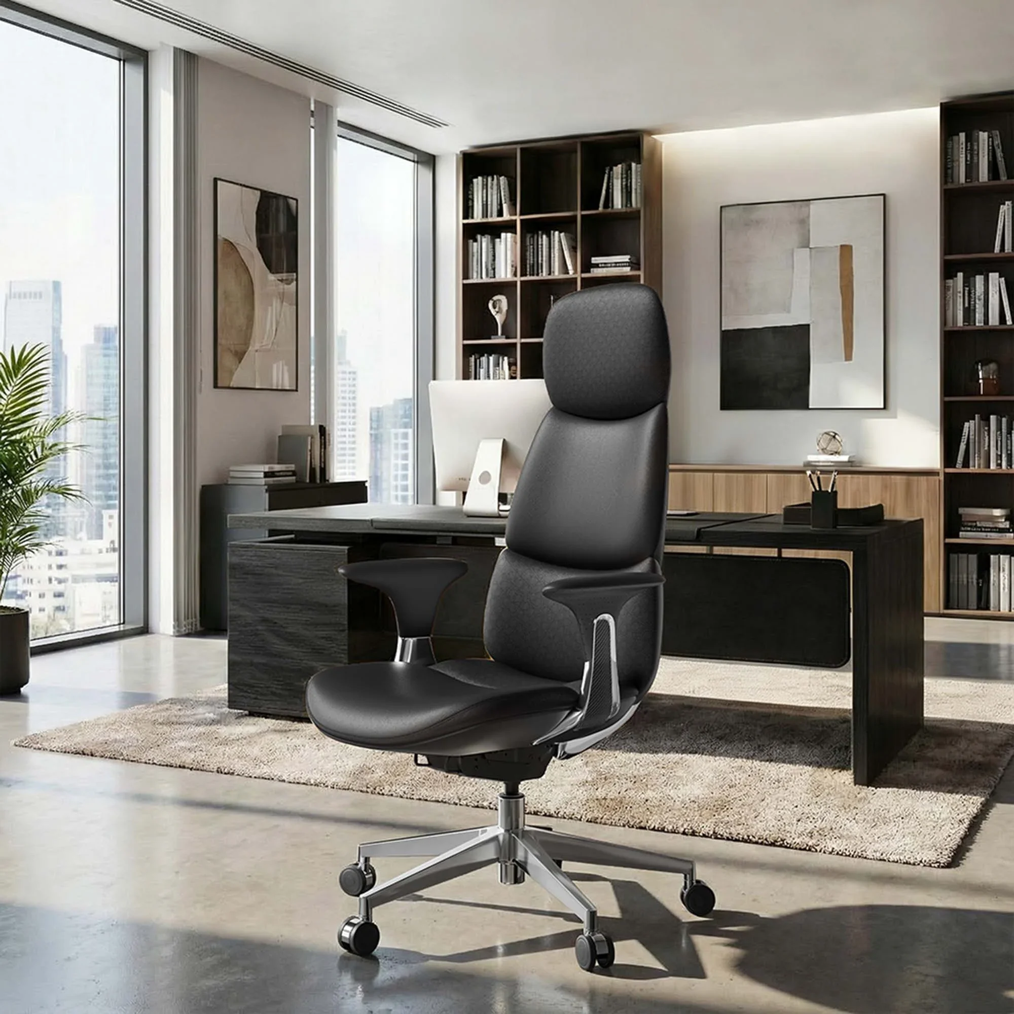 Nyla Leather Chair with Easy Adjustment - Image 132