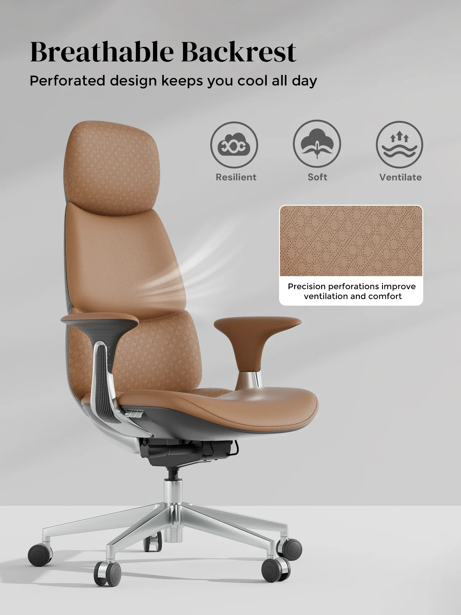 Nyla Leather Chair with Easy Adjustment - Image 94