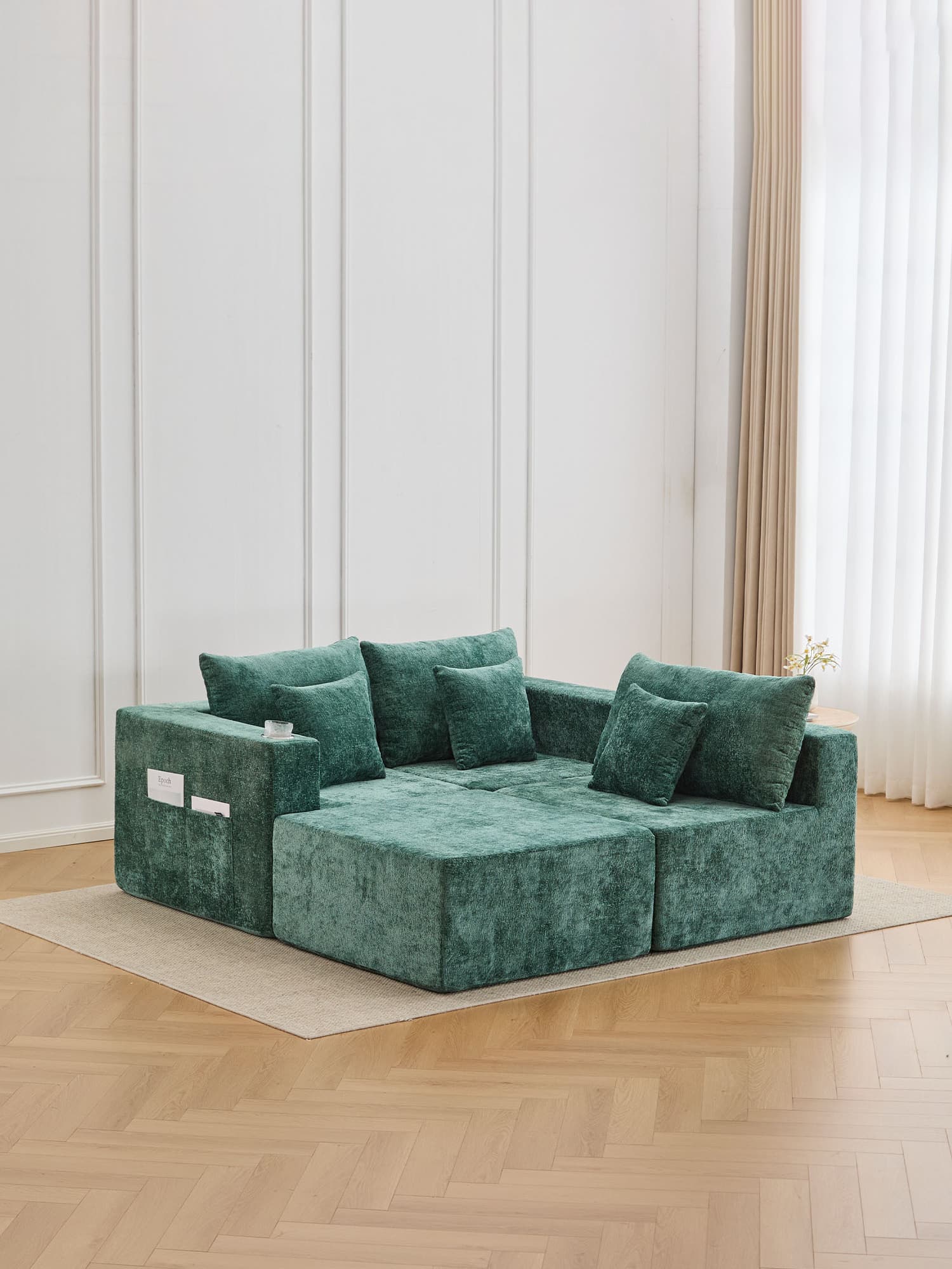 Hestia Compressed Modular Sofa with Cup Holders & Storage - Image 61