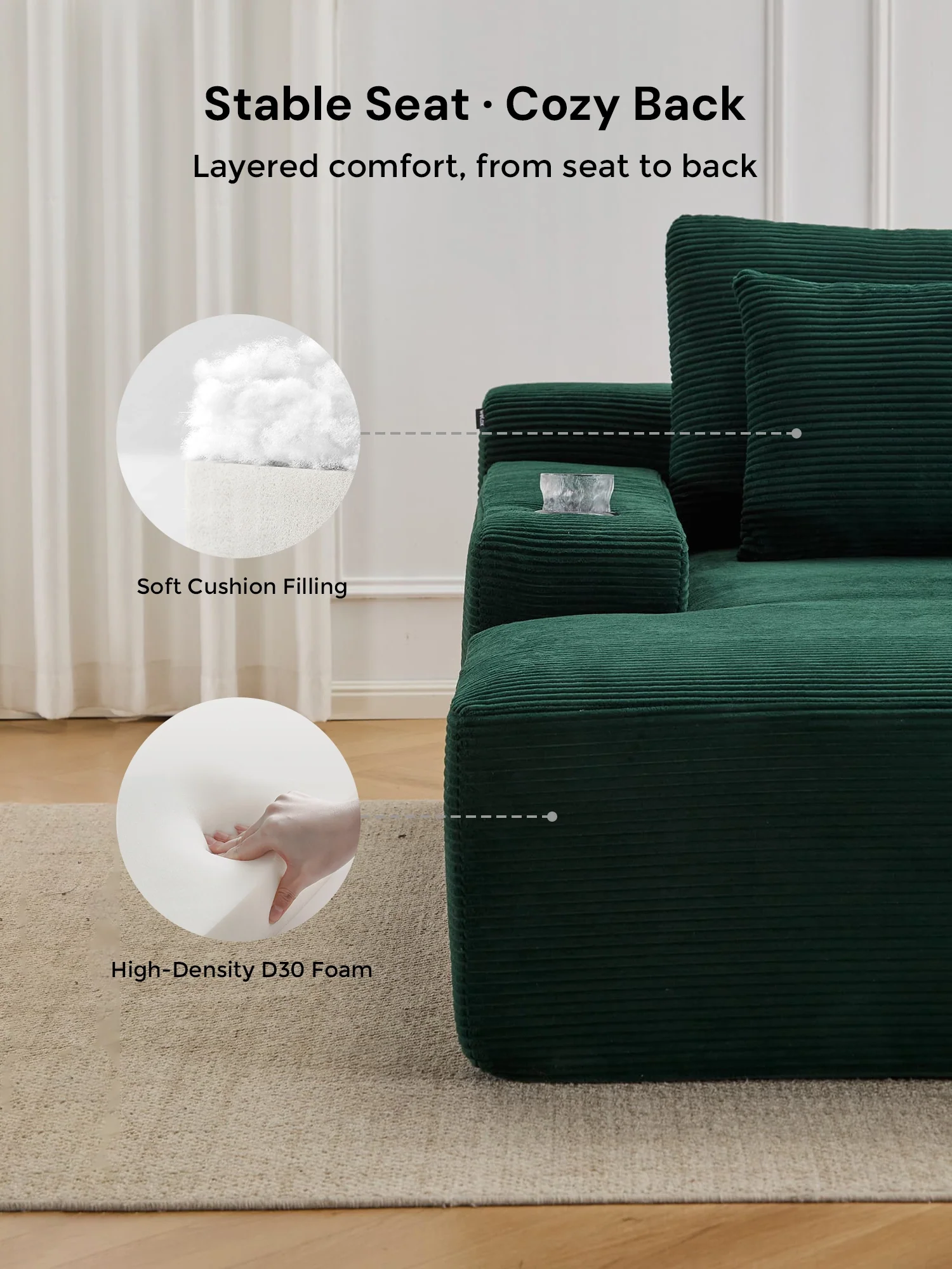 Morpheus Oversized Compressed Single Sofa - Image 39