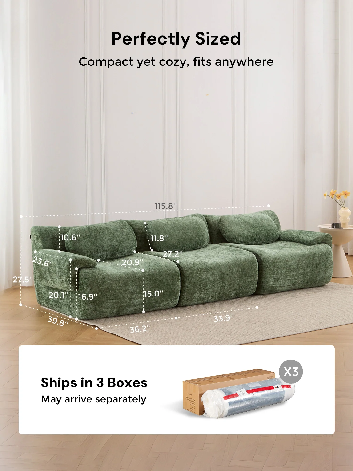 Nephele  Modular Sectional Compressed Sofa - Image 100