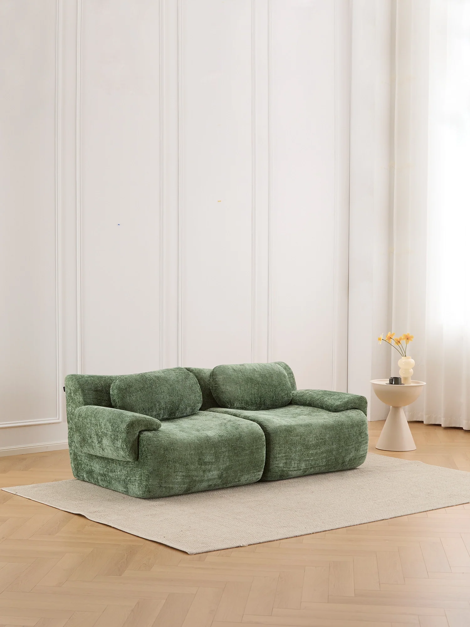 Nephele Wave-Shaped Compressed Sectional Sofa - Image 40