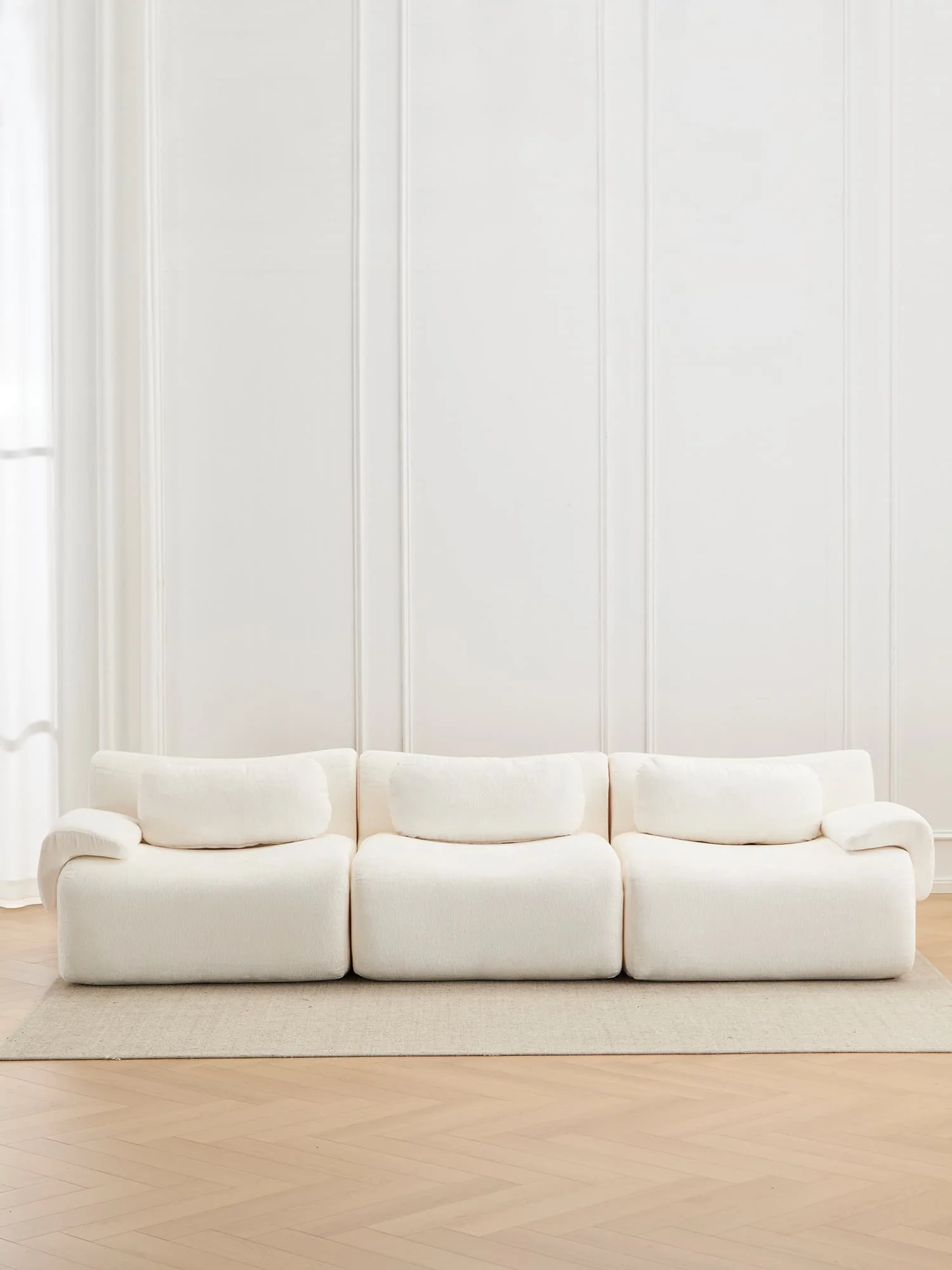 Nephele Wave-Shaped Compressed Sectional Sofa - Image 7