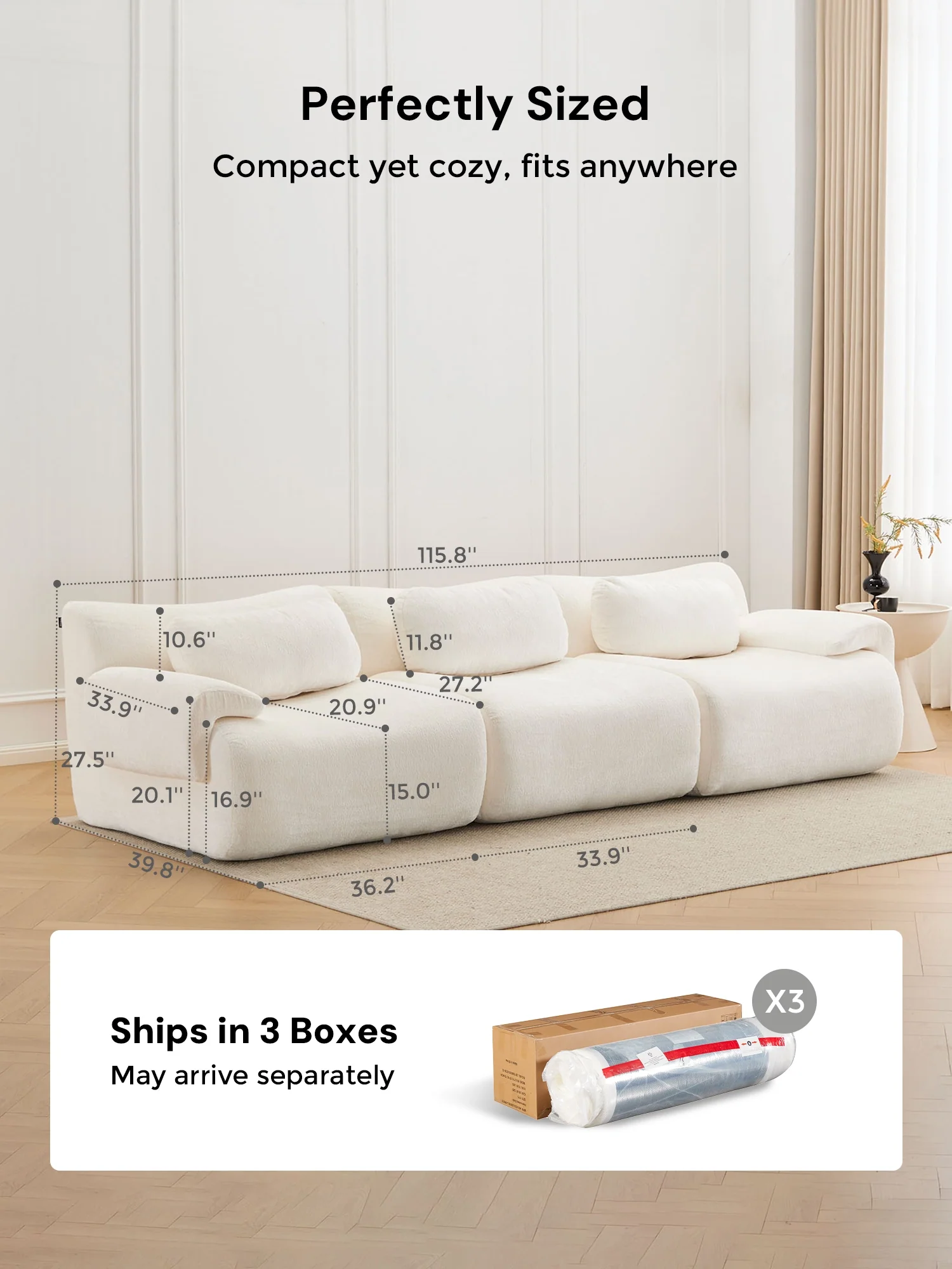 Nephele  Modular Sectional Compressed Sofa - Image 91