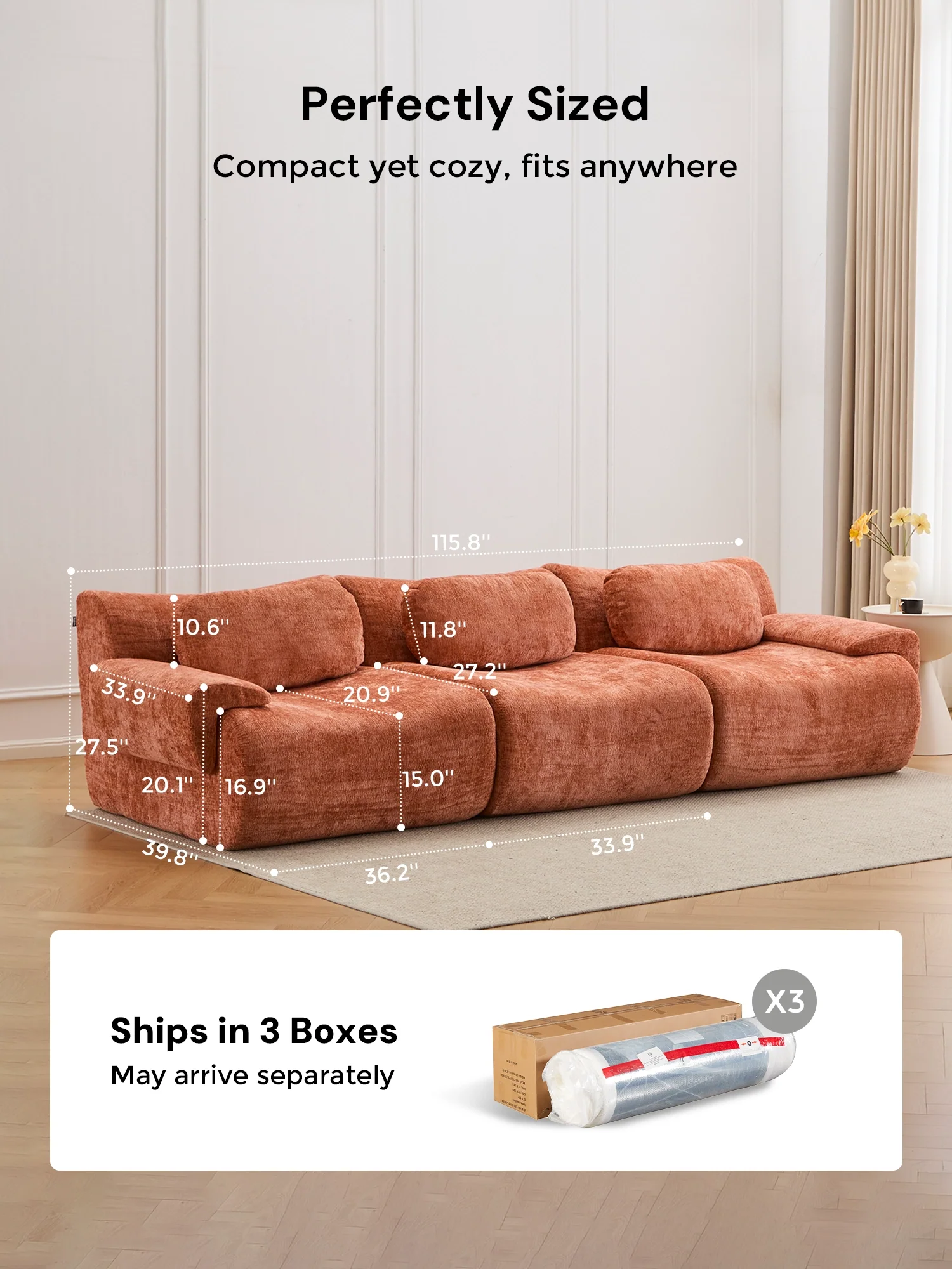 Nephele  Modular Sectional Compressed Sofa - Image 93