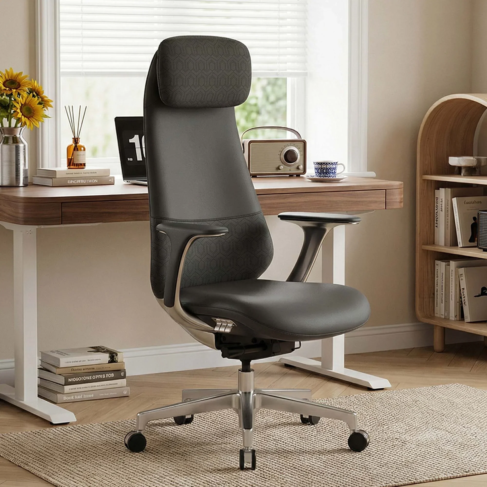 Neta Premium Leather Chair with Headrest - Image 111