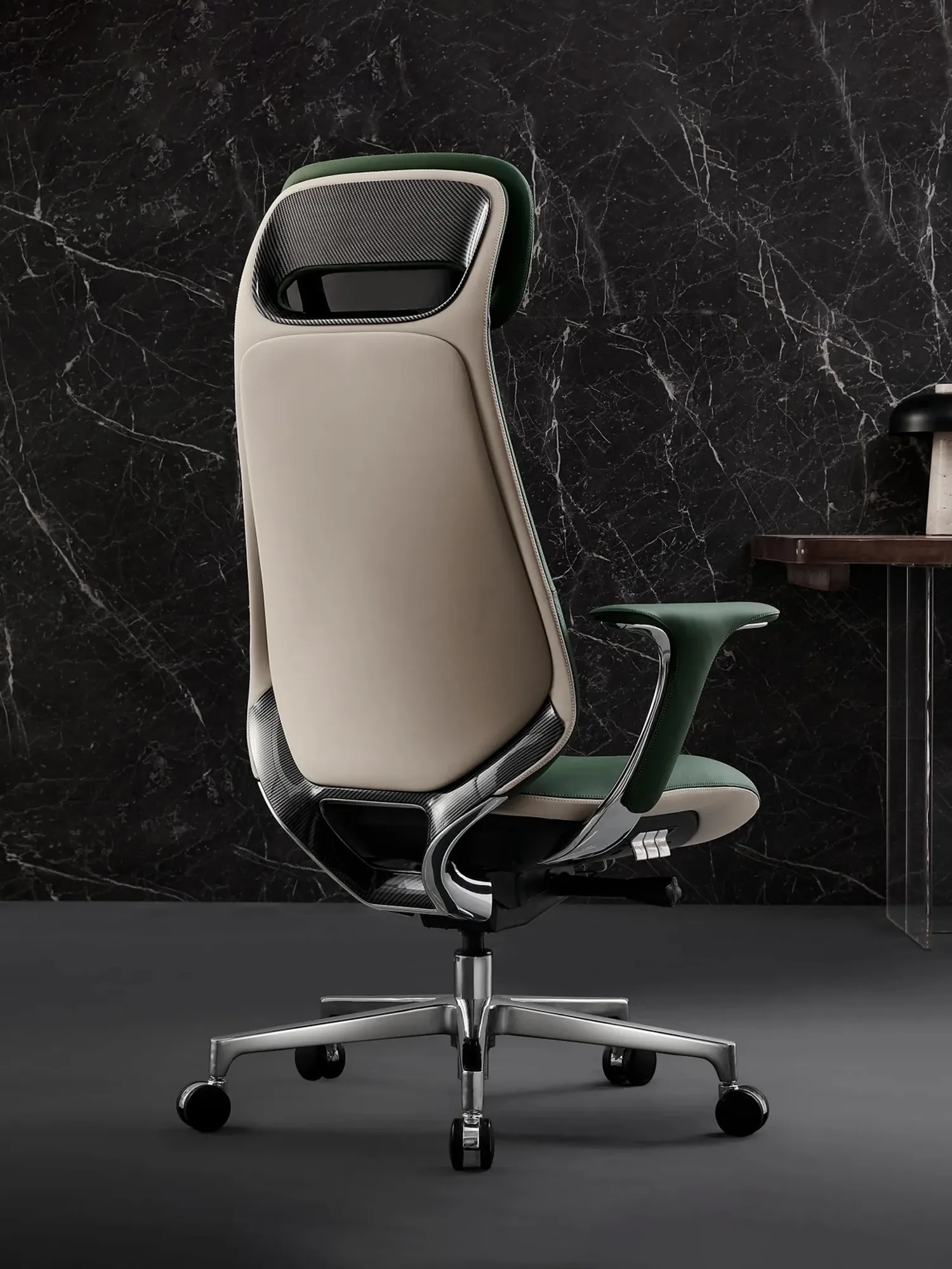Neta Premium Leather Chair with Headrest - Image 18