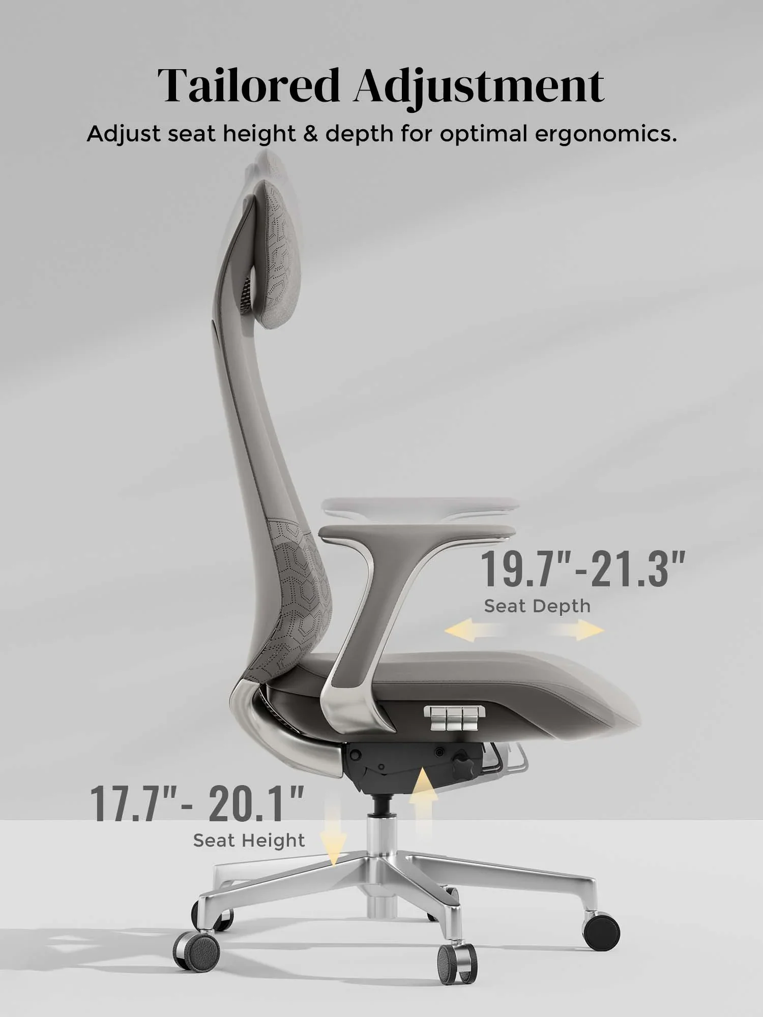 Neta Premium Leather Chair with Headrest - Image 32