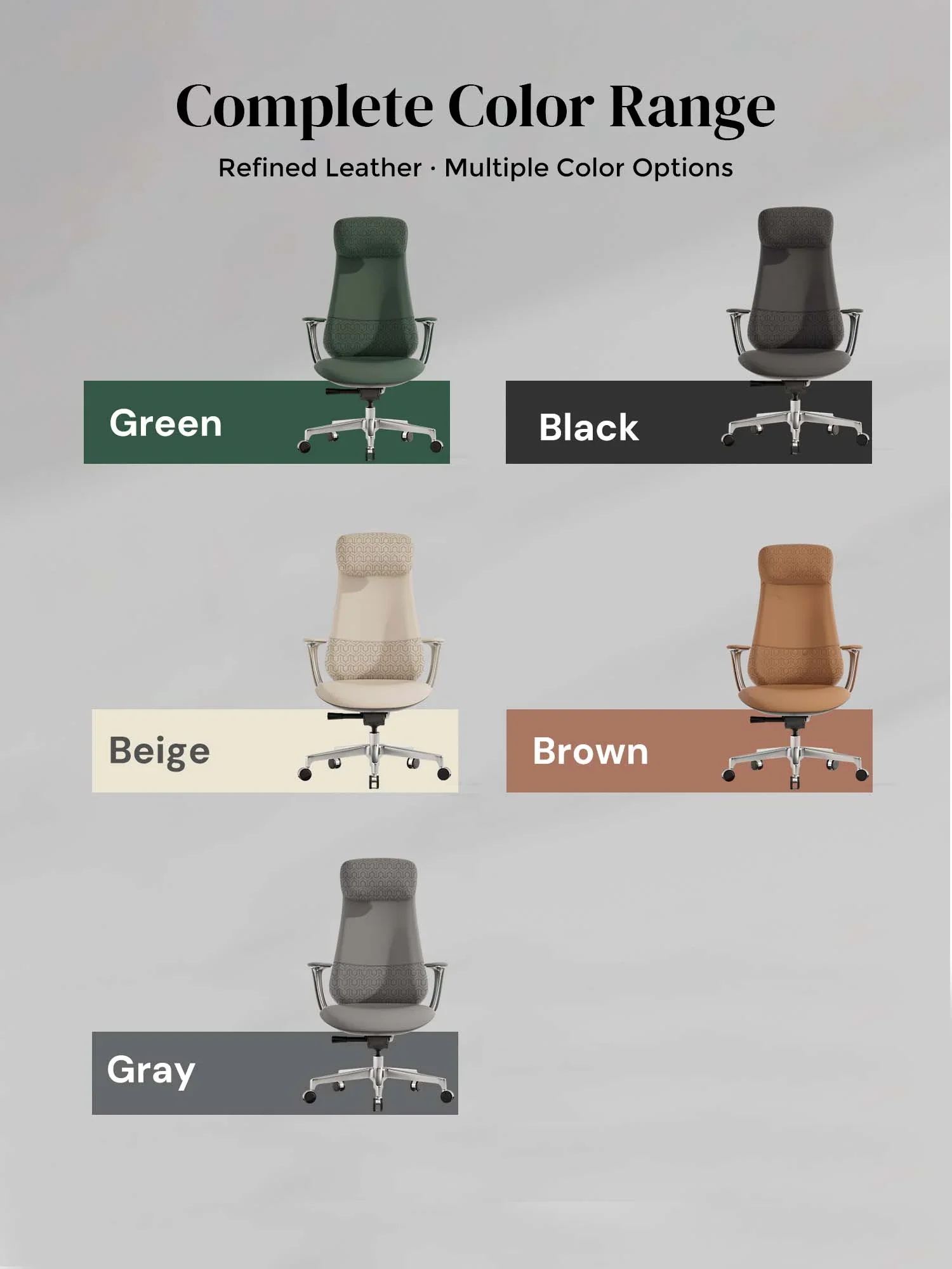 Neta Premium Leather Chair with Headrest - Image 42