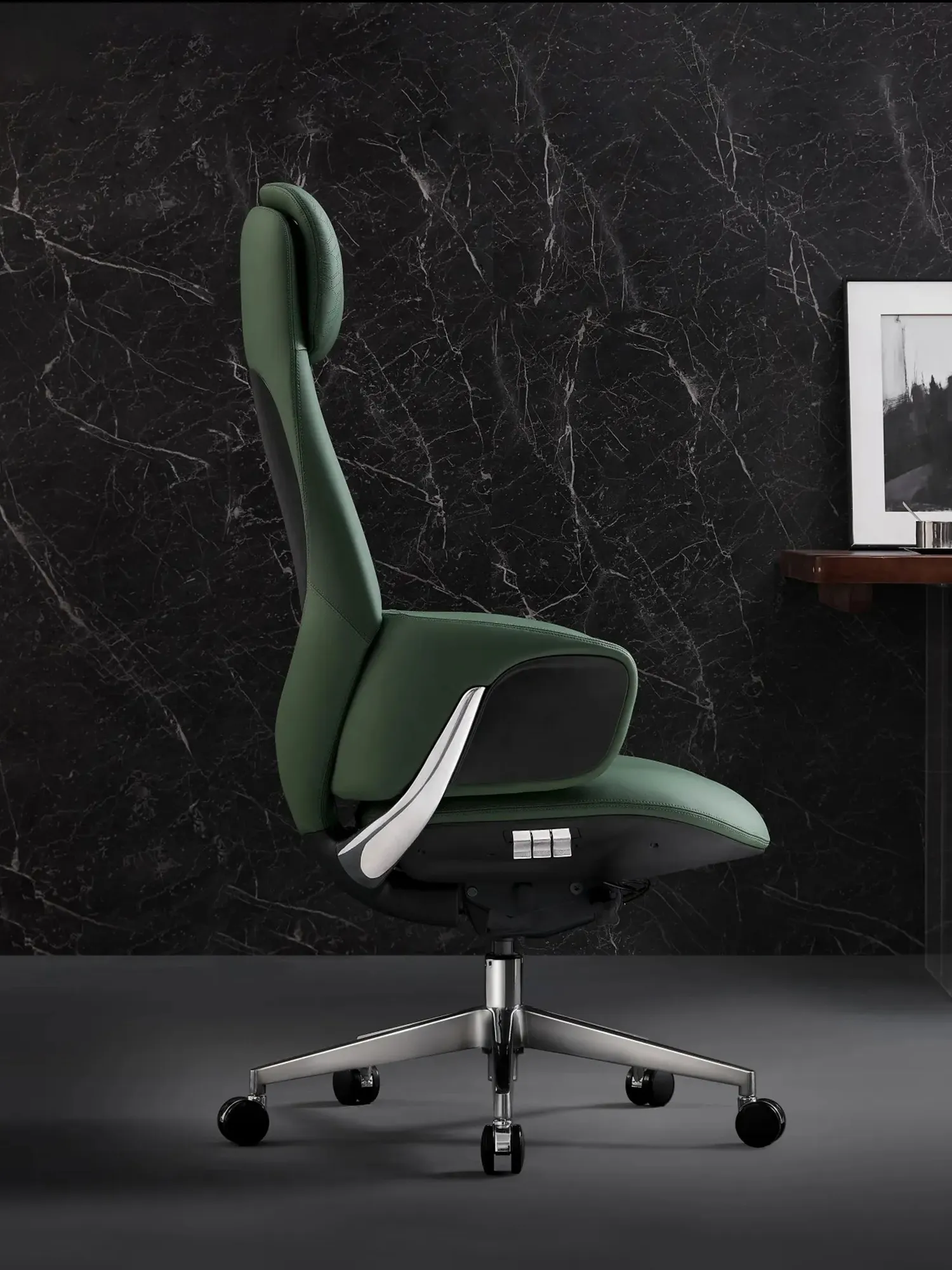 Norris Premium Leather Chair with Lumbar Support - Image 22