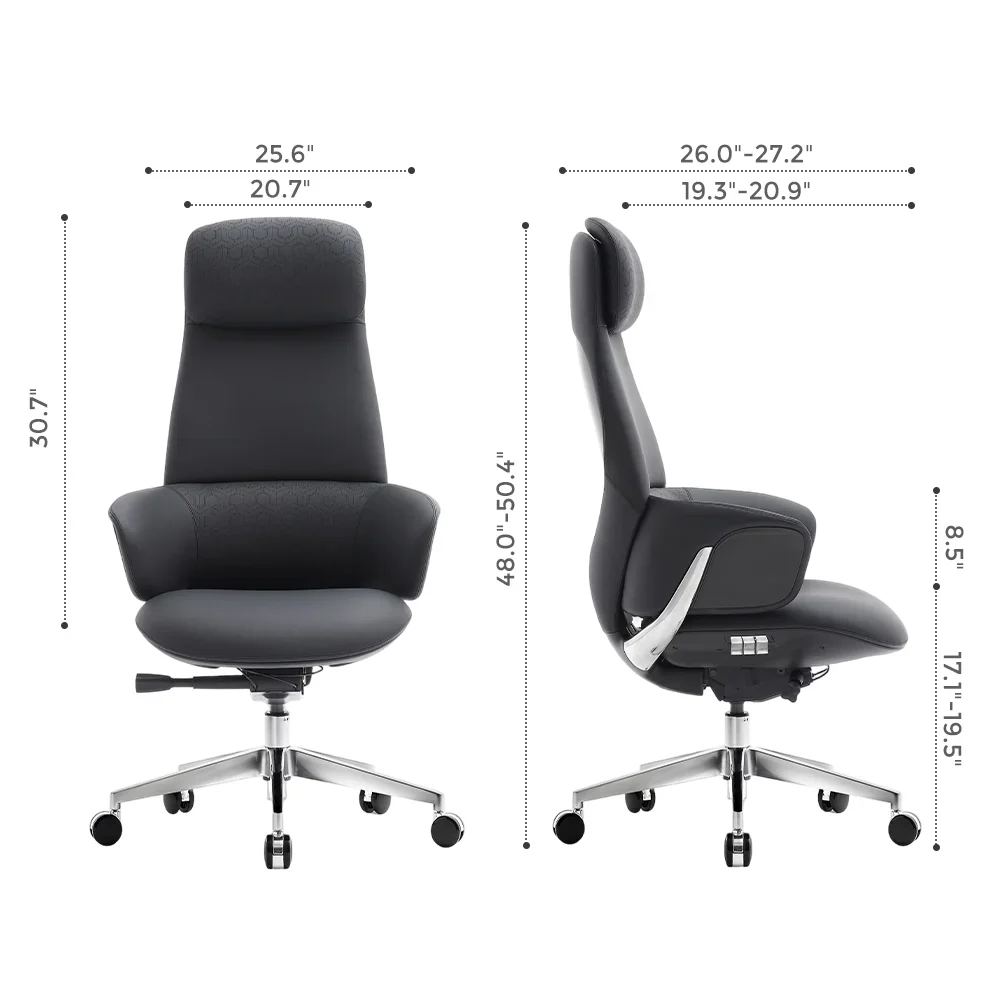 Norris Premium Leather Chair with Lumbar Support - Image 66