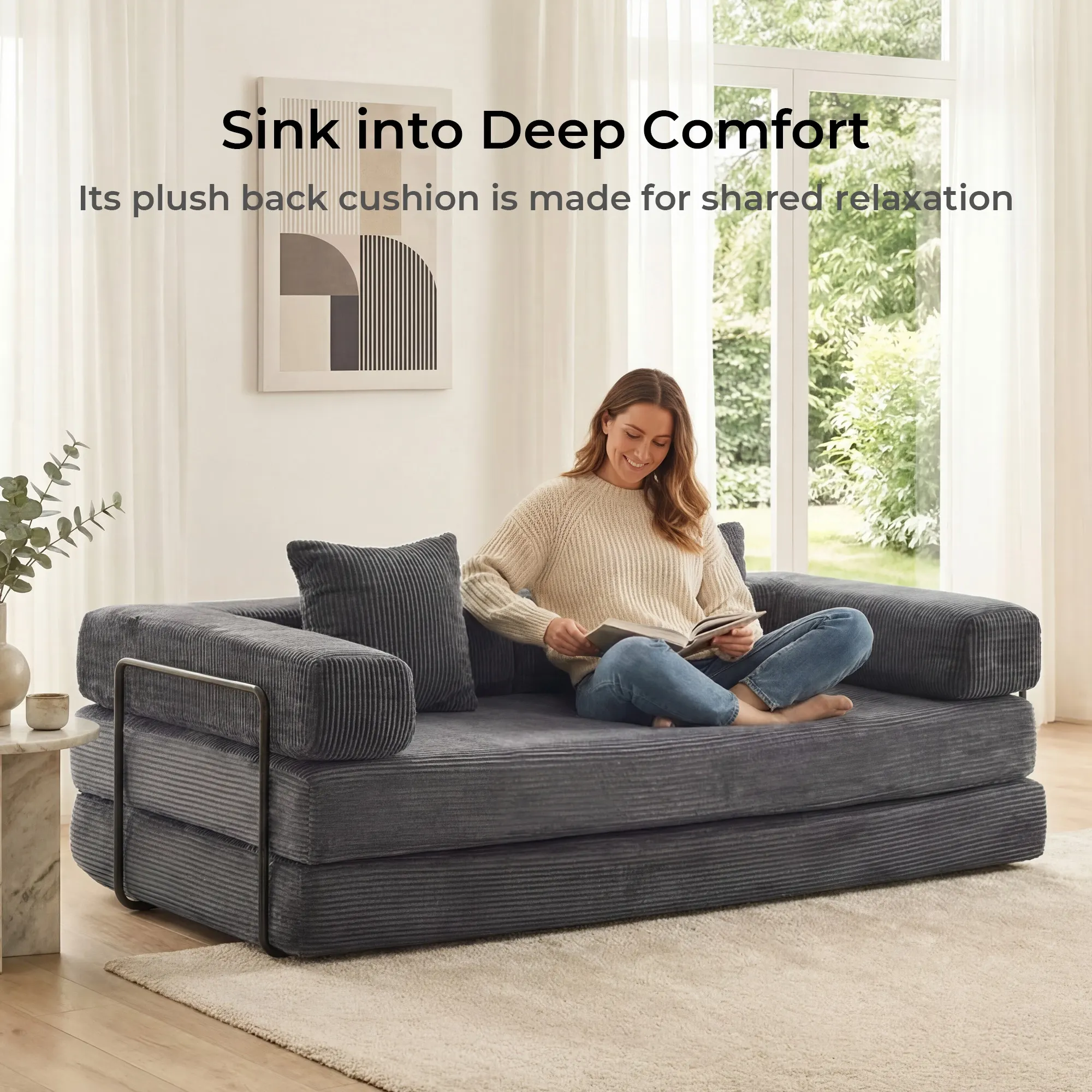 Selene Compressed Modular Sofa Bed-14.2" Seat Height - Image 123