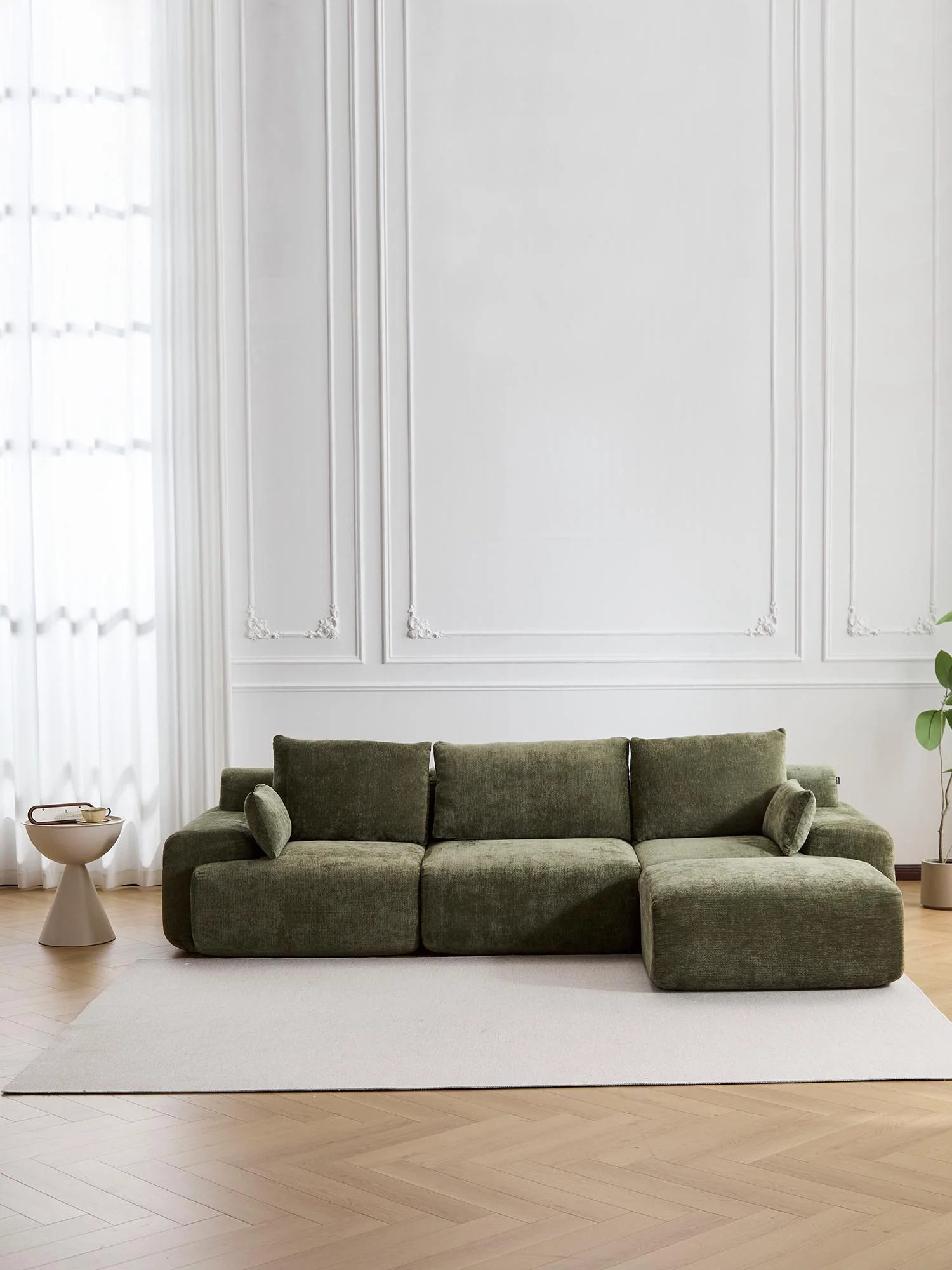 Zeus Compressed Sectional Sofa with Ottoman - Image 13